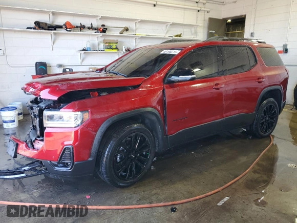 2023 GMC Acadia SLT with VIN 1GKKNUL44PZ123567, listed as a Copart auction lot 46198215 with 27,649 mi miles and Salvage Title. Bid and sale history available at DreamBid. Image 1.