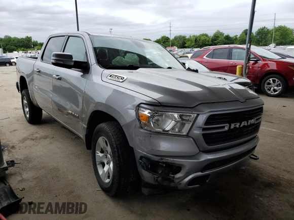 2020 Ram 1500 Big Horn with VIN 1C6SRFFM5LN229056, listed as a Copart auction lot 57224183 with 0 mi miles. Bid and sale history available at carsss.com. Image 4.