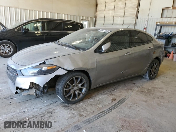 2015 Dodge Dart SXT with VIN 1C3CDFBBXFD141392, listed as a Copart auction lot 53811955 with 198,410 mi miles and Salvage Title. Bid and sale history available at carsss.com. Image 1.