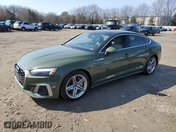 2021 Audi A5 Sportback S line Premium Plus with VIN WAUFACF57MA034297, listed as a Copart auction lot 43795064 with 39,086 mi miles. Bid and sale history available at carsss.com. Image 1.