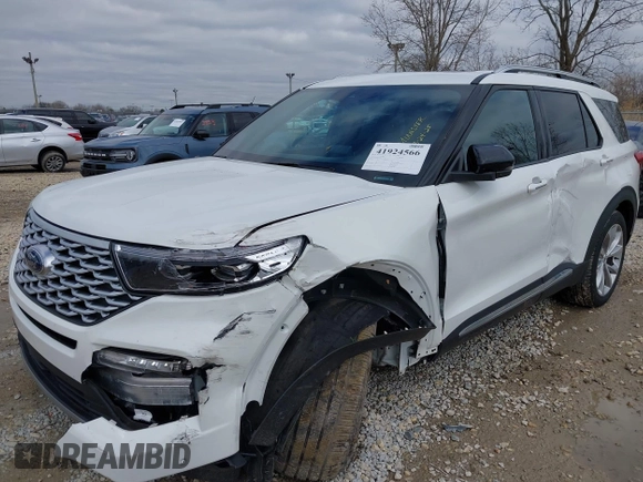 2021 Ford Explorer Platinum with VIN 1FM5K8HC6MGA92897, listed as a IAAI auction lot 41924566 with 27,456 mi miles and . Bid and sale history available at carsss.com. Image 6.