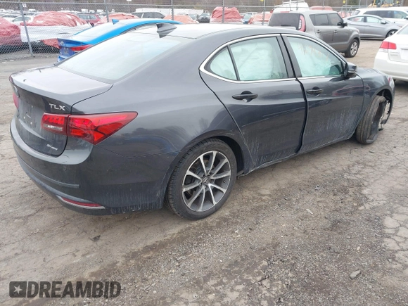 2015 Acura TLX Advance z VIN 19UUB3F73FA001830, wystawiony jako IAAI lot #41694317 z przebiegiem 172 188 mil mil oraz . Historia ofert i sprzedaży dostępna na DreamBid. Obrazek 4.