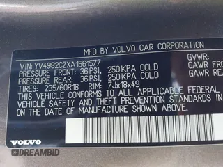 2010 Volvo XC90 I6 with VIN YV4982CZXA1561577, listed as a IAAI auction lot 41958498 with 97,376 mi miles. Bid and sale history available at carsss.com. Image 9.
