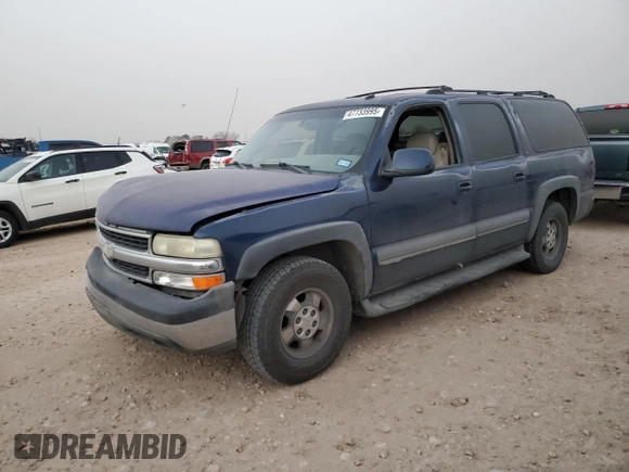 2002 Chevrolet Suburban LT with VIN 1GNEC16Z32J325173, listed as a Copart auction lot 47733995 with 285,589 mi miles and Salvage Title. Bid and sale history available at carsss.com. Image 1.