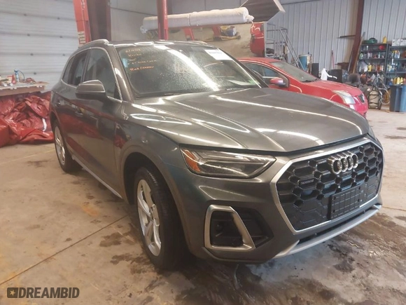 2023 Audi Q5 S line Premium Plus with VIN WA1EAAFY7P2159614, listed as a IAAI auction lot 41669412 with 24,499 mi miles. Bid and sale history available at carsss.com. Image 1.