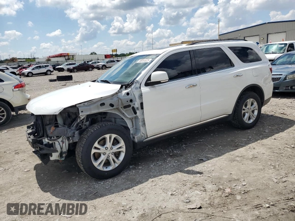 2013 Dodge Durango Crew with VIN 1C4RDJDGXDC695231, listed as a Copart auction lot 56934625 with 156,858 mi miles and Salvage title. Bid and sale history available at DreamBid. Image 1.