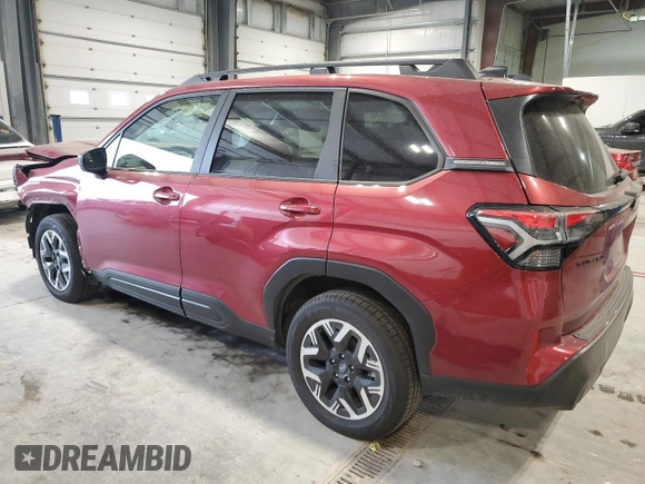 2025 Subaru Forester Premium with VIN JF2SLDDC8SH431025, listed as a Copart auction lot 54746375 with 15,502 mi miles and Salvage title. Bid and sale history available at DreamBid. Image 2.