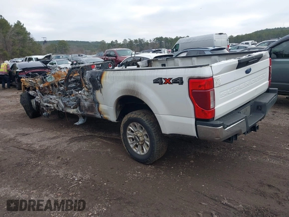2021 Ford Super Duty F-250 SRW XL with VIN 1FT7W2BT9MED93098, listed as a IAAI auction lot 41006834 with 1 mi miles. Bid and sale history available at carsss.com. Image 3.