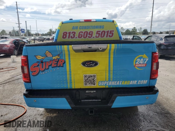 2023 Ford F-150 XL with VIN 1FTEW1CP7PKD19588, listed as a Copart auction lot 71067144 with Not Provided miles and Non Repairable. Bid and sale history available at DreamBid. Image 6.