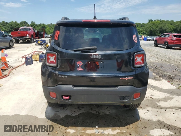 2017 Jeep Renegade Trailhawk with VIN ZACCJBCB9HPG54388, listed as a Copart auction lot 62537115 with 54,897 mi miles and Clean title. Bid and sale history available at DreamBid. Image 6.