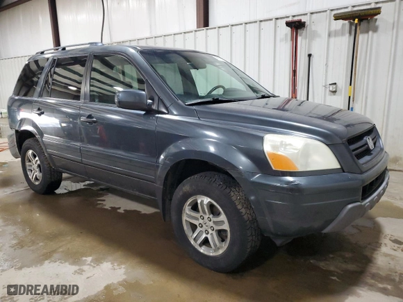 2004 Honda Pilot EX with VIN 2HKYF18604H596350, listed as a Copart auction lot 49782115 with 118,430 mi miles and Salvage Title. Bid and sale history available at carsss.com. Image 4.