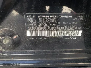 2012 Mitsubishi Outlander SE with VIN JA4AS3AW8CU026212, listed as a Copart auction lot 49548135 with 178,701 mi miles and Clean Title. Bid and sale history available at carsss.com. Image 13.