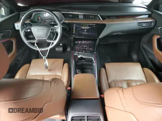 2019 Audi e-tron Prestige with VIN WA1VABGE2KB019280, listed as a Copart auction lot 53157365 with 53,912 mi miles and Salvage title. Bid and sale history available at DreamBid. Image 8.