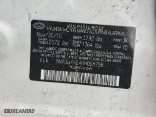 2011 Hyundai Elantra GLS PZEV with VIN 5NPDH4AE4BH008796, listed as a Copart auction lot 48907815 with 0 mi miles and Salvage Title. Bid and sale history available at carsss.com. Image 15.