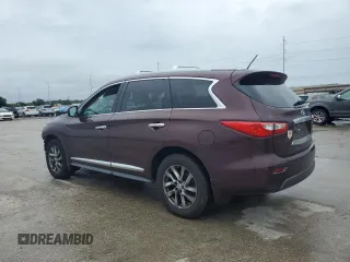 2013 Infiniti JX35 with VIN 5N1AL0MN7DC335399, listed as a Copart auction lot 71110244 with 122,775 mi miles and Salvage Title. Bid and sale history available at carsss.com. Image 2.