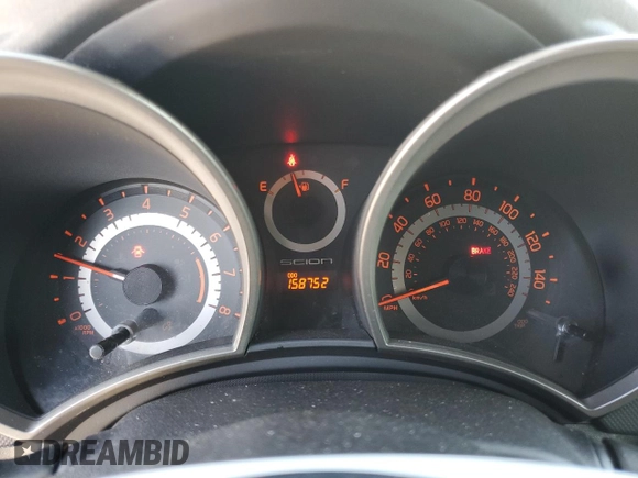 2012 Scion tC with VIN JTKJF5C74C3041767, listed as a Copart auction lot 52808475 with 158,752 mi miles and Salvage Title. Bid and sale history available at carsss.com. Image 9.