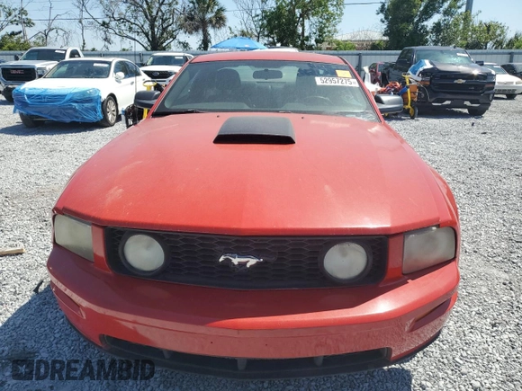 2007 Ford Mustang GT Deluxe with VIN 1ZVFT82HX75248804, listed as a Copart auction lot 52957275 with Not Provided miles and Salvage Title. Bid and sale history available at carsss.com. Image 5.