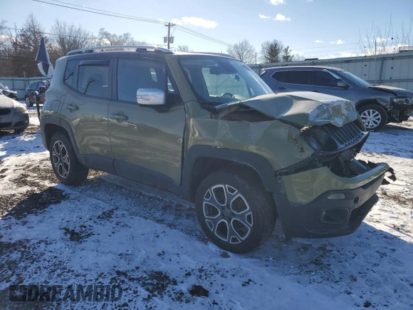 2015 Jeep Renegade Limited with VIN ZACCJBDT1FPC36282, listed as a Copart auction lot 41671525 with 127,938 mi miles and Salvage Title. Bid and sale history available at DreamBid. Image 4.