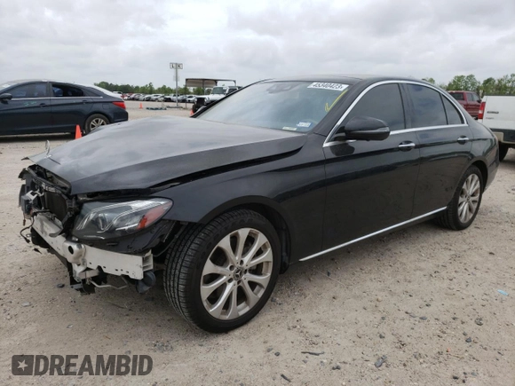 2018 Mercedes-Benz E-Class E 300 with VIN WDDZF4JB2JA306518, listed as a Copart auction lot 45340423 with 53,749 mi miles. Bid and sale history available at carsss.com. Image 1.