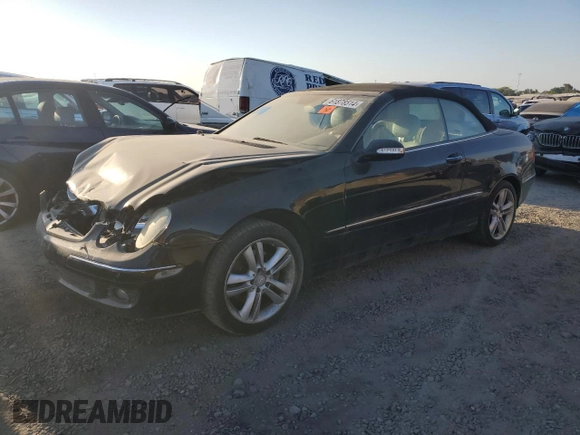 2008 Mercedes-Benz CLK-Class 3.5L with VIN WDBTK56G38T091928, listed as a Copart auction lot 61878514 with 124,845 mi miles and Clean Title. Bid and sale history available at carsss.com. Image 1.