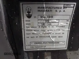 2009 Maserati GranTurismo с VIN ZAMKL45A790048595, выставлен на аукционе IAAI как лот 42094483 с пробегом 62 735 миль миль и . История ставок и продаж доступна на DreamBid. Изображение 9.