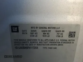 2015 Chevrolet Sonic LS z VIN 1G1JA5SH9F4117264, wystawiony jako Copart lot #42215585 z przebiegiem 55 869 mil mil oraz Szkoda całkowita • Salvage title. Historia ofert i sprzedaży dostępna na DreamBid. Obrazek 13.