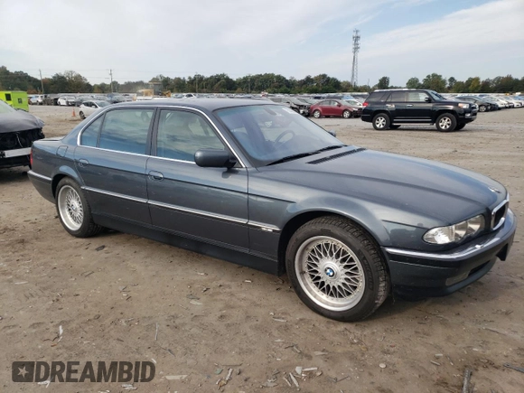 2000 BMW 7 Series 740iL with VIN WBAGH8340YDP09744, listed as a Copart auction lot 75586844 with 0 mi miles and Clean Title. Bid and sale history available at carsss.com. Image 4.