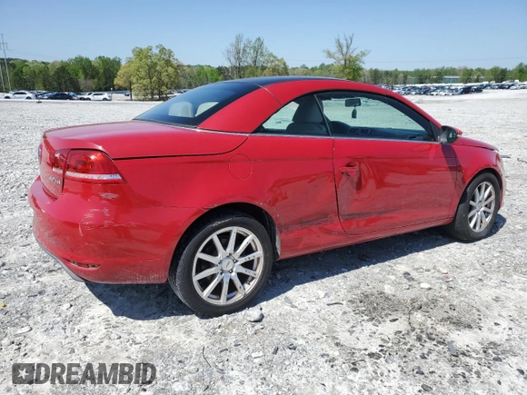 2013 Volkswagen Eos Komfort with VIN WVWBW8AH7DV000421, listed as a Copart auction lot 51988795 with 102,155 mi miles and Salvage Title. Bid and sale history available at DreamBid. Image 3.