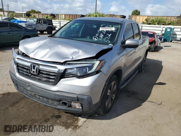 2019 Honda Ridgeline RTL-T z VIN 5FPYK2F60KB005702, wystawiony jako Copart lot #45584283 z przebiegiem 90 980 mil mil oraz Szkoda całkowita • Salvage title. Historia ofert i sprzedaży dostępna na DreamBid. Obrazek 1.