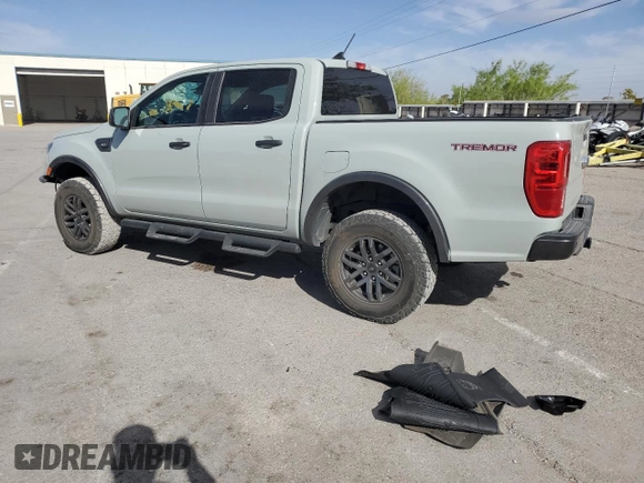 2021 Ford Ranger XL with VIN 1FTER4FH0MLD82079, listed as a Copart auction lot 56927685 with 43,985 mi miles and Salvage title. Bid and sale history available at DreamBid. Image 2.