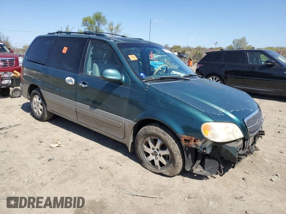 2004 Kia Sedona LX with VIN KNDUP131746564626, listed as a Copart auction lot 52408985 with 120,840 mi miles and Salvage Title. Bid and sale history available at carsss.com. Image 4.