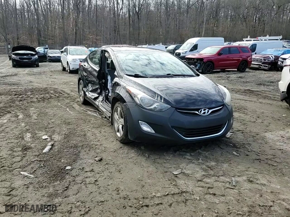 2013 Hyundai Elantra GLS PZEV with VIN KMHDH4AE4DU722190, listed as a Copart auction lot 46838475 with 234,391 mi miles and Salvage Title. Bid and sale history available at carsss.com. Image 10.