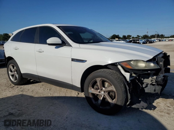 2017 Jaguar F-Pace 35t Premium with VIN SADCJ2BV5HA047548, listed as a Copart auction lot 48497515 with 169,447 mi miles and Salvage Title. Bid and sale history available at DreamBid. Image 4.