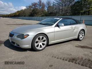 2007 BMW 6 Series 650i with VIN WBAEK13507CN84404, listed as a Copart auction lot 73525244 with 156,497 mi miles and Salvage Title. Bid and sale history available at carsss.com. Image 1.