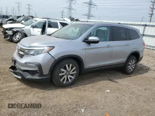 2020 Honda Pilot EX-L z VIN 5FNYF6H57LB067981, wystawiony jako Copart lot #60625545 z przebiegiem Nie podano mil oraz Szkoda całkowita • Salvage title. Historia ofert i sprzedaży dostępna na DreamBid. Obrazek 1.