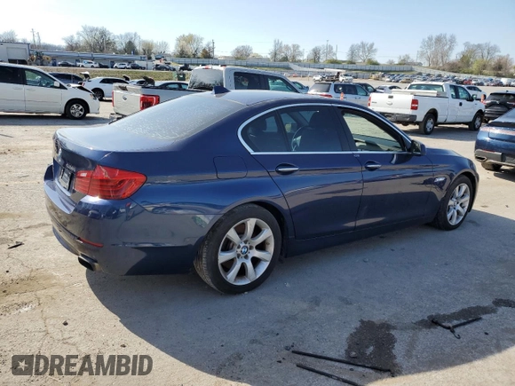 2013 BMW 5 Series 550i with VIN WBAFR9C59DD226772, listed as a Copart auction lot 50643795 with 117,277 mi miles and Clean Title. Bid and sale history available at carsss.com. Image 3.