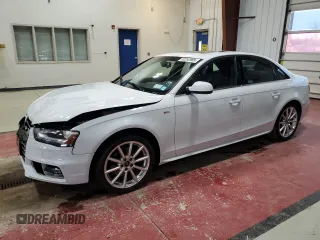 2014 Audi A4 Premium Plus with VIN WAUFFAFL7EN022987, listed as a Copart auction lot 52252985 with 114,026 mi miles and Salvage Title. Bid and sale history available at carsss.com. Image 1.