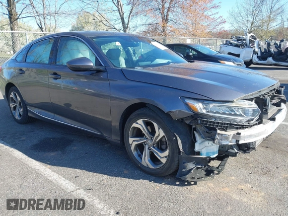 2018 Honda Accord EX-L z VIN 1HGCV1F50JA085250, wystawiony jako IAAI lot #42051910 z przebiegiem 66 822 mil mil oraz . Historia ofert i sprzedaży dostępna na DreamBid. Obrazek 1.
