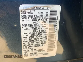 2013 Nissan Murano SL with VIN JN8AZ1MU1DW206397, listed as a Copart auction lot 83269874 with 182,214 mi miles and Salvage Title. Bid and sale history available at carsss.com. Image 10.