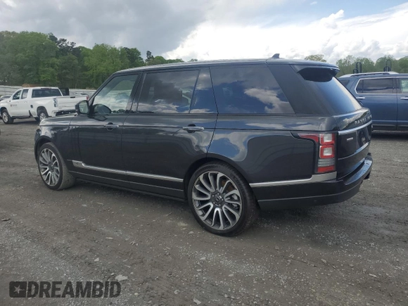 2015 Land Rover Range Rover Autobiography with VIN SALGV3TF8FA222606, listed as a Copart auction lot 52878095 with 153,109 mi miles and Clean title. Bid and sale history available at DreamBid. Image 2.
