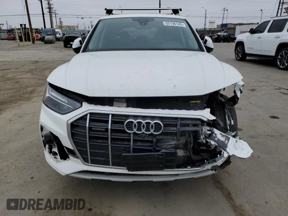 2021 Audi Q5 Premium Plus with VIN WA1BAAFY4M2021995, listed as a Copart auction lot 55136145 with 84,553 mi miles and Salvage Title. Bid and sale history available at carsss.com. Image 5.