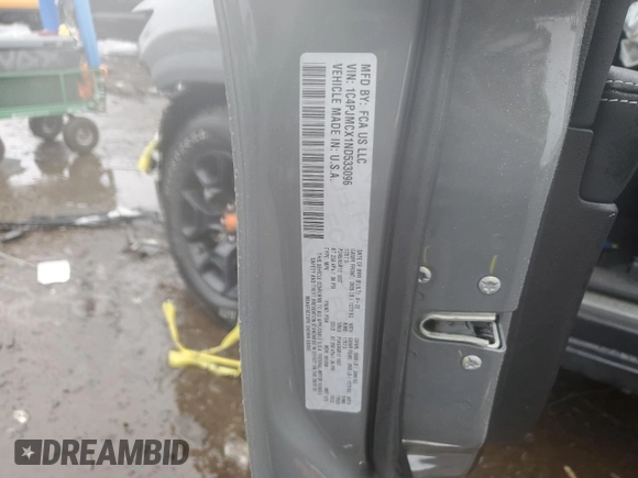 2022 Jeep Cherokee X with VIN 1C4PJMCX1ND533096, listed as a Copart auction lot 52453675 with Not provided miles and Non repairable. Bid and sale history available at DreamBid. Image 12.