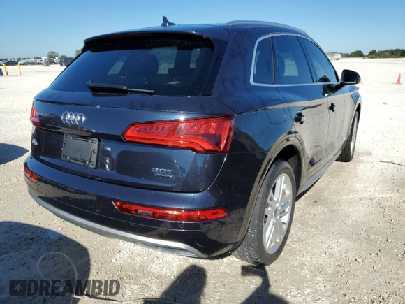 2018 Audi Q5 Premium Plus with VIN WA1BNAFY8J2019294, listed as a Copart auction lot 35861463 with 38,506 mi miles and . Bid and sale history available at DreamBid. Image 3.