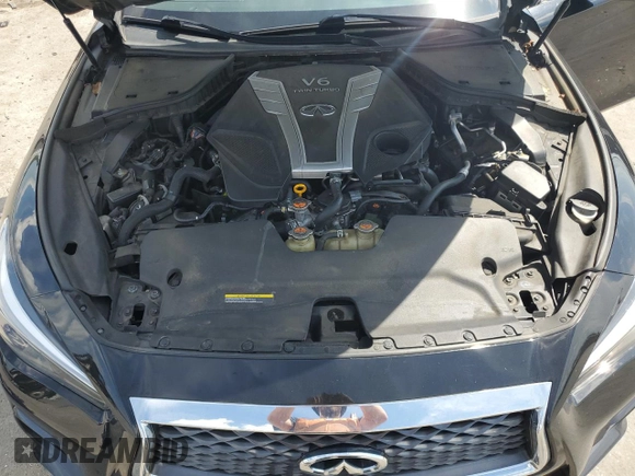 2018 Infiniti Q50 Luxe with VIN JN1EV7AR9JM436131, listed as a Copart auction lot 61730475 with 121,452 mi miles and Salvage title. Bid and sale history available at DreamBid. Image 11.