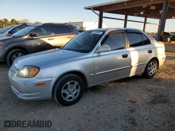 2003 Hyundai Accent GL with VIN KMHCG45C93U496038, listed as a Copart auction lot 87260904 with 104,251 mi miles and Salvage Title. Bid and sale history available at carsss.com. Image 1.