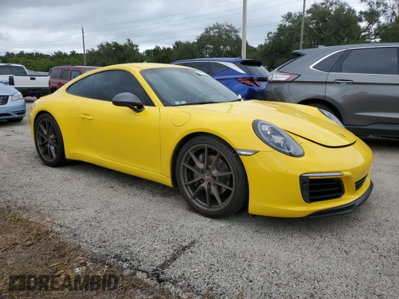 2019 Porsche 911 Carrera with VIN WP0AA2A93KS104130, listed as a Copart auction lot 74733714 with 43,418 mi miles and Salvage Title. Bid and sale history available at DreamBid. Image 4.
