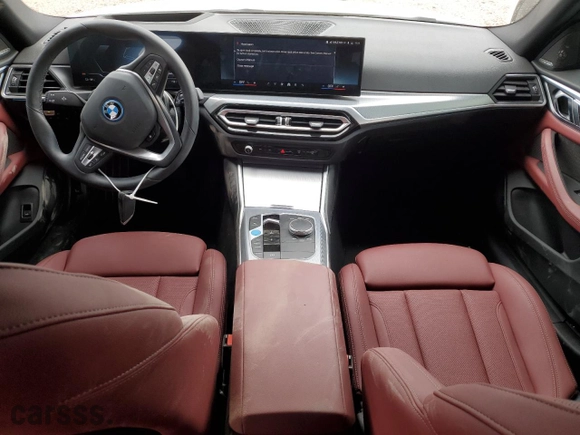 2024 BMW i4 eDrive35 with VIN WBY43AW09RFS75705, listed as a Copart auction lot 42381545 with 17,941 mi miles and Salvage Title. Bid and sale history available at carsss.com. Image 8.