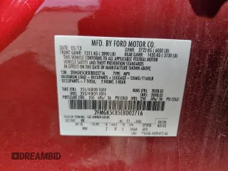 2014 Ford Flex SEL z VIN 2FMGK5C85EBD02716, wystawiony jako Copart lot #54383025 z przebiegiem 127 691 mil mil oraz Szkody całkowita. Historia ofert i sprzedaży dostępna na DreamBid. Obrazek 13.
