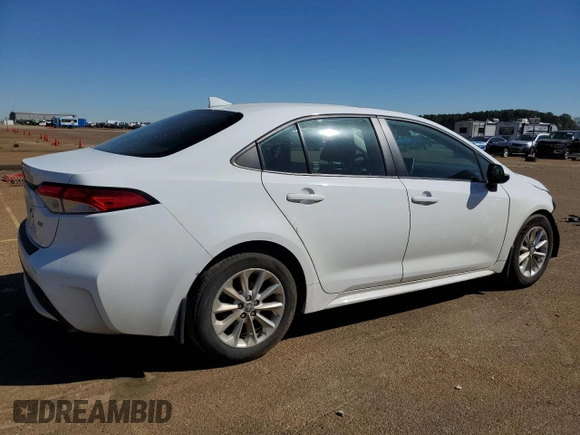 2020 Toyota Corolla LE with VIN 5YFHPRAE7LP020575, listed as a Copart auction lot 49132305 with 53,301 mi miles and Salvage Title. Bid and sale history available at DreamBid. Image 3.