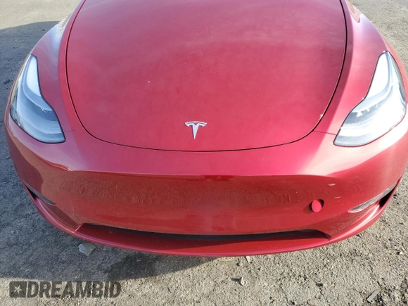 2024 Tesla Model Y Long Range with VIN 7SAYGAEEXRF056411, listed as a Copart auction lot 89218715 with Not Provided miles and Salvage Title. Bid and sale history available at DreamBid. Image 12.